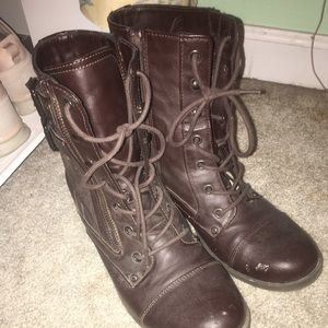 Brown Combat Boots